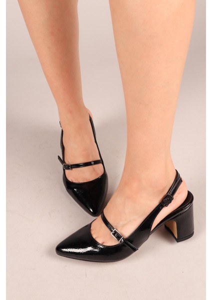 Eila Tek Bantlı Arkası Açık Topuklu Ayakkabı Siyah indirimleri