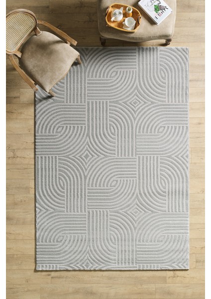 Modern Halı Salon Halısı Oturma Odası Halısı Yolluk Gri Halı Hav Toz Vermez Kolay Temizlenebilir