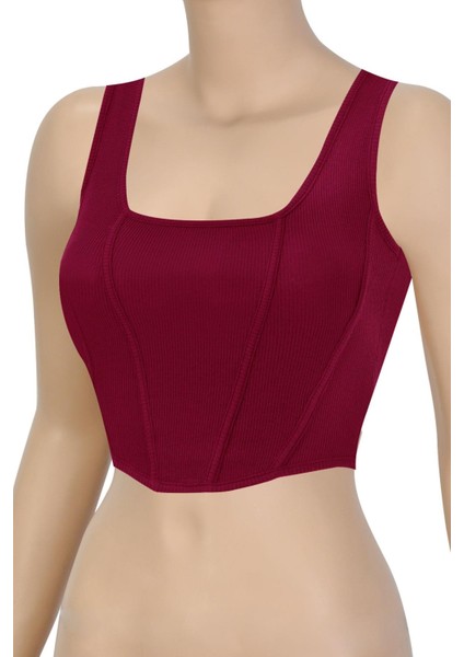 Kadın Sütyen Kalın Askılı Fitilli Büstiyer (%96 Pamuk - %4 Elastan)