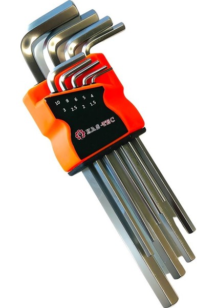 9 Parça Düz Alyan Anahtar Seti | Parlak Nikel Kaplama, Profesyonel Altı Köşe Anahtarlar, Alyan Set fiyatları