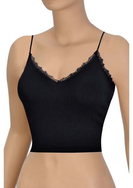 Kadın Sütyen Ip Askılı Fitilli Büstiyer (%96 Pamuk - %4 Elastan)