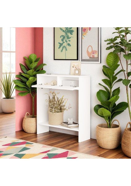 Queen Dresuar Hol Antre 80 cm 2 Kapaklı Beyaz modelleri