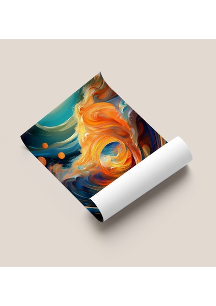 Çerçevesiz Poster, Dijital Baskı Soyut Dalgalar Poster,modern, Soyut, Minimalist Poster fiyatları