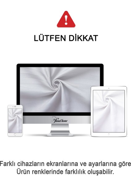 %100 Pamuk 2’li Çizgili Saten Yastık Kılıfı 50 x 70 | Beyaz indirimleri