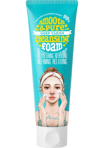 Smooth & Pure Deep Clean Cleansing Foam 80ML - Bitki Özlü Arındırıcı Doğal Cilt Temizleme Köpüğü