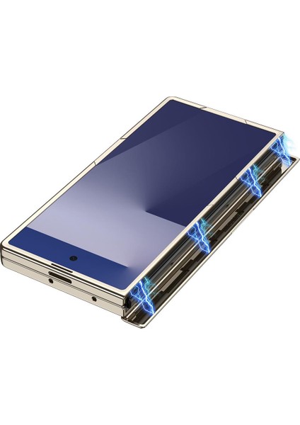 Galaxy Z Fold 7 Uyumlu Kılıf Şeffaf Arka Kapak Kick Standlı Kamera Korumalı Magnetik Menteşeli fiyatları