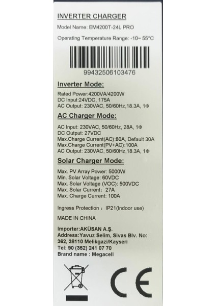 4.2 Kw Mmpt Of Grıd Inverter fiyatları