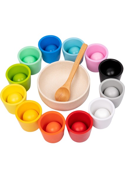 Ahşap 12 Renk Sınıflandırma Yumurtalık Eğitici Çocuk Oyuncakları (Yurt Dışından)