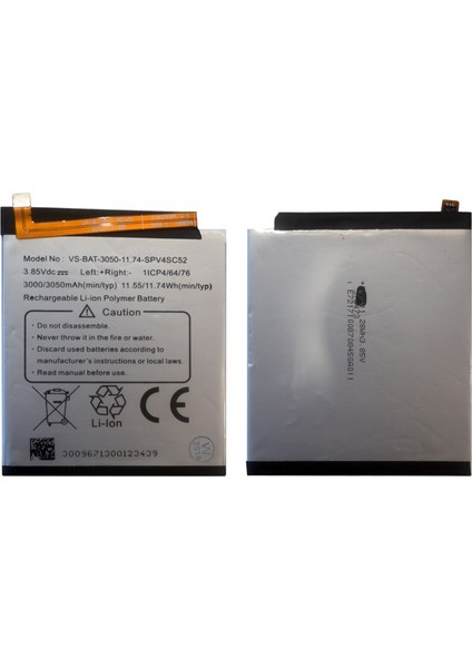 Venüs Z10 Uyumlu Vestel VS-BAT-3050-11.74 3000 Mah Batarya