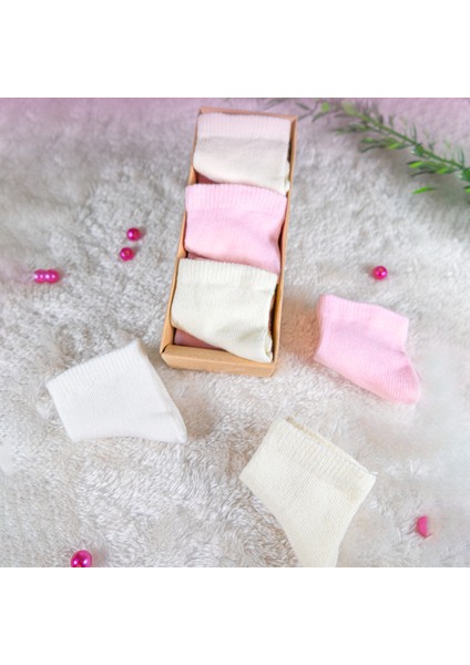 Kız Bebek Çorap Seti 6 Çift – Düz Renk – Kutulu – Pamuk – Patik Boy fiyatları