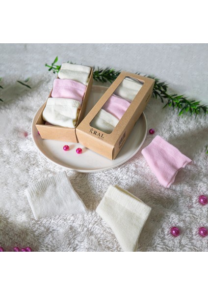 Kız Bebek Çorap Seti 6 Çift – Düz Renk – Kutulu – Pamuk – Patik Boy modelleri