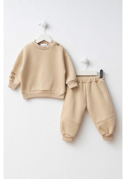 Nakış Detaylı Erkek Bebek Alt Üst Eşofman Takımı