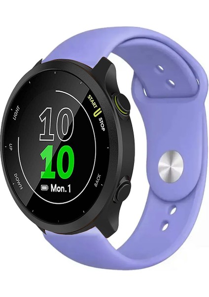Garmin Forerunner 158 ile Uyumlu Kordon Yumuşak Dokulu Esnek Jel Silikon Kayış