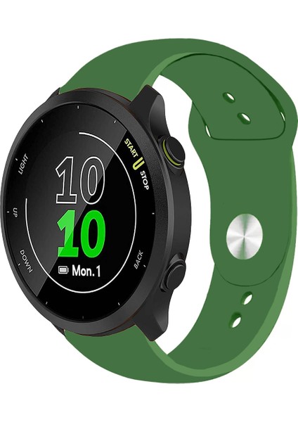 Garmin Forerunner 158 ile Uyumlu Kordon Yumuşak Dokulu Esnek Jel Silikon Kayış