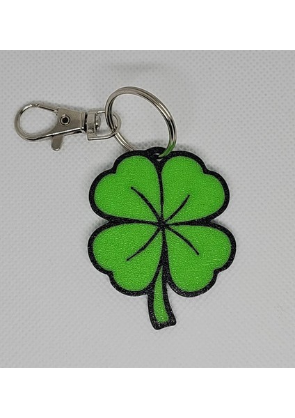 Dört Yapraklı Yonca Sevimli Figür Karakter Anahtarlık