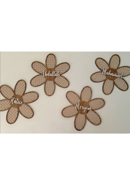 4'lü Set 30 cm Çap Papatya Hazeran Ahşap Rattan Kapı Bebek Odası Kapı Duvar Süsü Dekorasyon fiyatları
