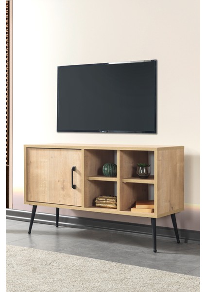 3108 Şile Metal Ayaklı Metal Kulplu 100 cm Tv Ünitesi - Safir