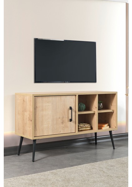 3108 Şile Metal Ayaklı Metal Kulplu 100 cm Tv Ünitesi - Safir indirimleri