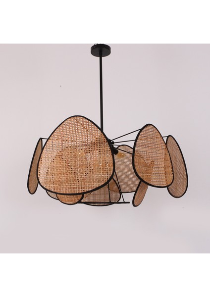 Mylamp Bulut Doğal Koyu Renk Hazeran Avize 75 x 35 cm 9+1 Yaprak ve 3+1 Duylu indirimleri