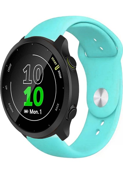 Garmin Forerunner 158 ile Uyumlu Kordon Yumuşak Dokulu Esnek Jel Silikon Kayış