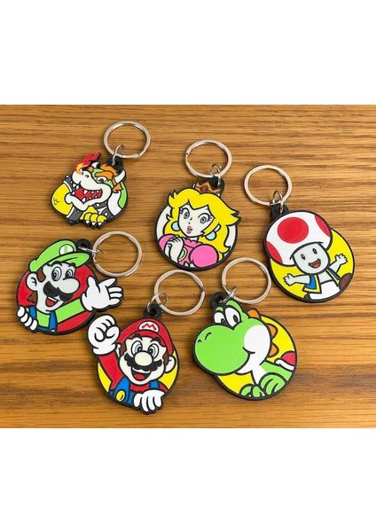 Super Mario Ekibi Sevimli Figür Karakter Anahtarlık