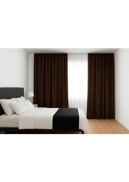 Kahverengi Termal Işık Geçirmez Blackout Karartma Saten Perde fiyatları