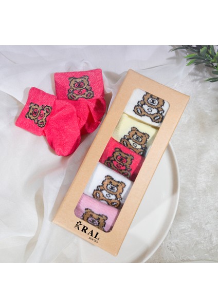 Kız Bebek Çorap Seti 15 Çift – Karışık Desenli – Kutulu – Pamuk – Patik Boy modelleri