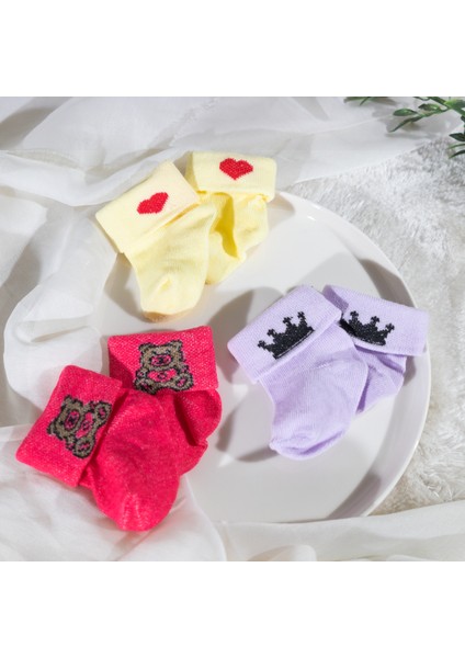 Kız Bebek Çorap Seti 15 Çift – Karışık Desenli – Kutulu – Pamuk – Patik Boy fırsatları