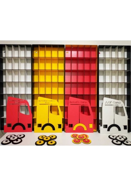 20 Araçlık Kamyon Temalı Oyuncak Araba Rafı Garajı (Hotwheels ve Matcbox Arabaları Için Uygundur) fırsatları