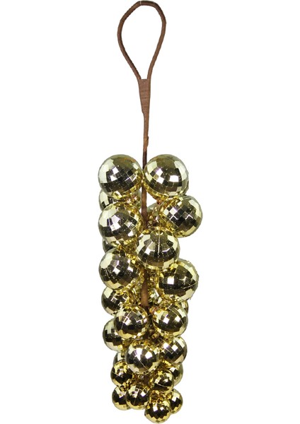 Yılbaşı Süsü Disko Toplu Üzüm Sarkıt Altın 45 cm