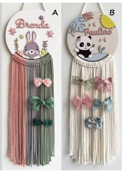 Kız Çocuk Ip Süslemeli Isme Özel Toka Standı Bebek Çocuk Oda Duvar Dekorasyonu fiyatları