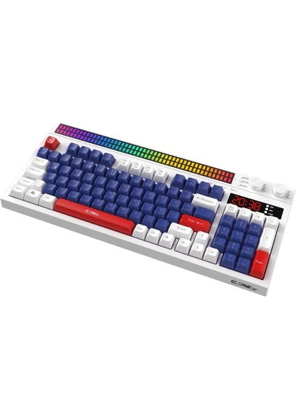 Spectrum K1 Fonksiyonel Çift LCD Ekran & Çift Rgb - Ses Kontrolcülü Membran 94 Tuşlu Spectrum Rgb Modlu Gaming Klavye Mavi-Kırmızı fırsatları