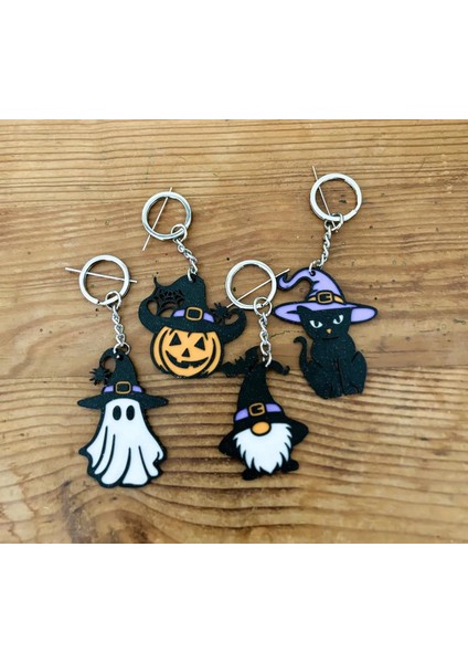 Cadılar Bayramı 4 Lü Sevimli Figür Karakter Anahtarlık