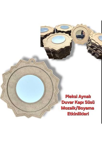 Boyama ve Mozaik Etkinliği Kapı Duvar Süsü Pleksi Ayna