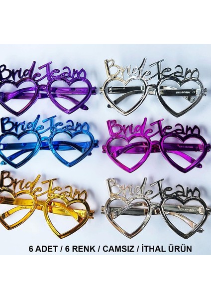 Kalpli Bride Team Gözlük Seti 6 Renk