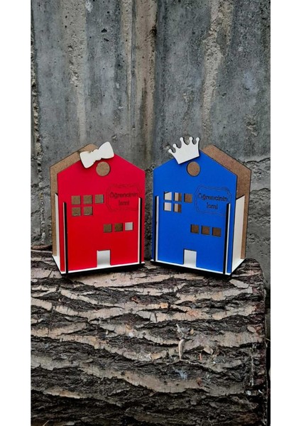 Öğrenci Hediyeleri ve Karne Hediyesi Ev Tipi Kalemlik Kalem Kutusu Renkli