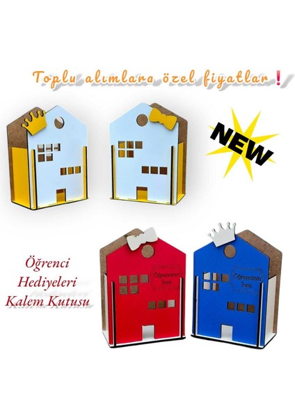 Öğrenci Hediyeleri ve Karne Hediyesi Ev Tipi Kalemlik Kalem Kutusu Renkli fırsatları