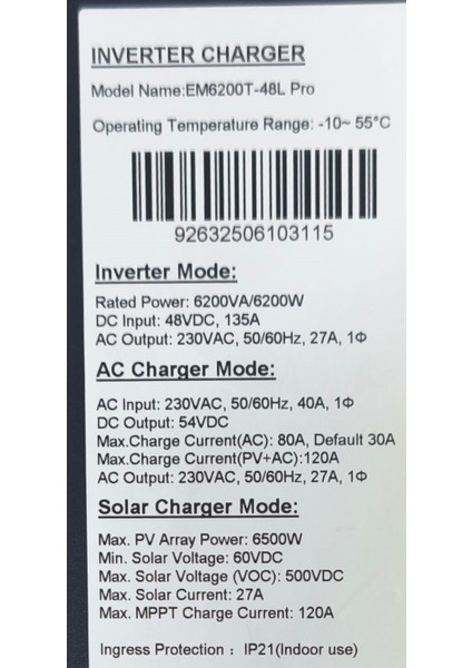 6.2 Kw Mmpt Of Grid Inverter fiyatları