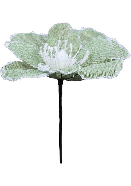 Yapay Keten Çiçek Ponsetya Yeşil 30 cm