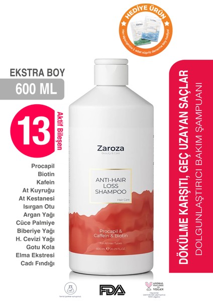 Saç Dökülmesine Karşı Procapil & Biotin & Kafein Şampuan 600 ml
