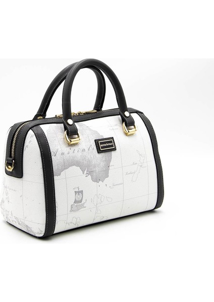 Silver & Polo Beyaz - Antrasit SP1091 Kadın El Çantası modelleri