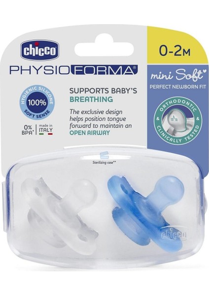 PhysioForma Mini Soft 2'li Emzik 0-2 Ay Erkek