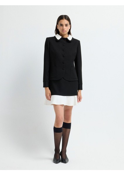 Kolsuz Mini Elbise Siyah 12445765000