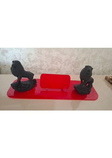 Almila 3D Pleksi Tabanlı Aslan Figürlü Masa Isimliği Dekoratif Ofis Aksesuarı modelleri