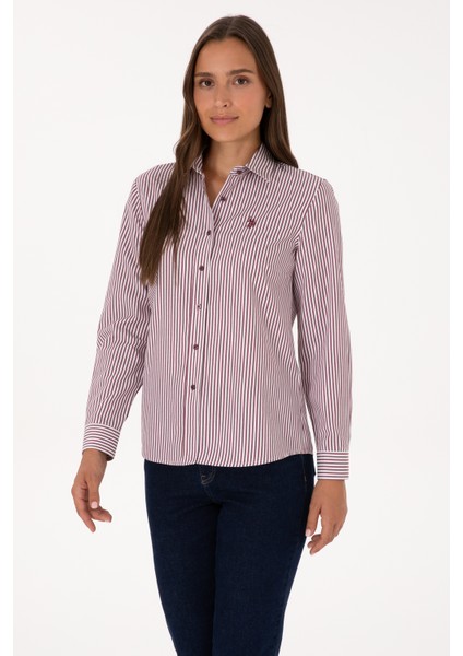 Kadın Plum Gömlek Desenli 50316492-VR177