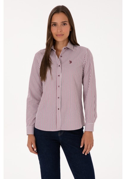 Kadın Plum Gömlek Desenli 50316492-VR177 modelleri