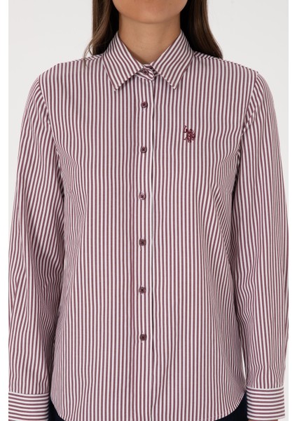 Kadın Plum Gömlek Desenli 50316492-VR177