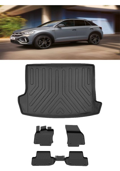 Volkswagen T-Roc 2019 ve Sonrası 4.5d Paspas 3D Rizline Üst Bagaj Havuzu