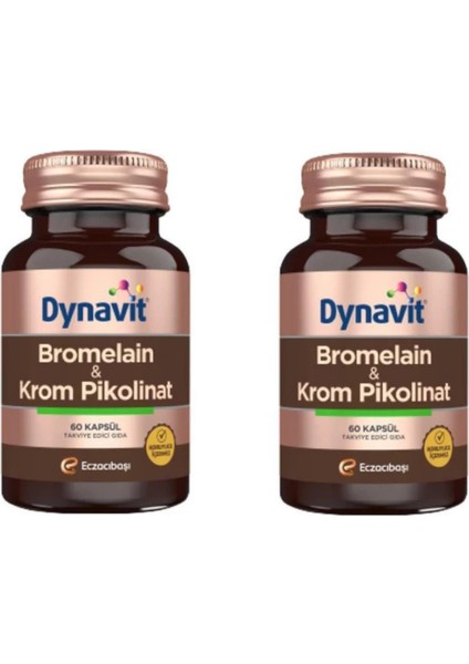Bromelain & Krom Pikolinat 60 Bitkisel Kapsül 2 Adet