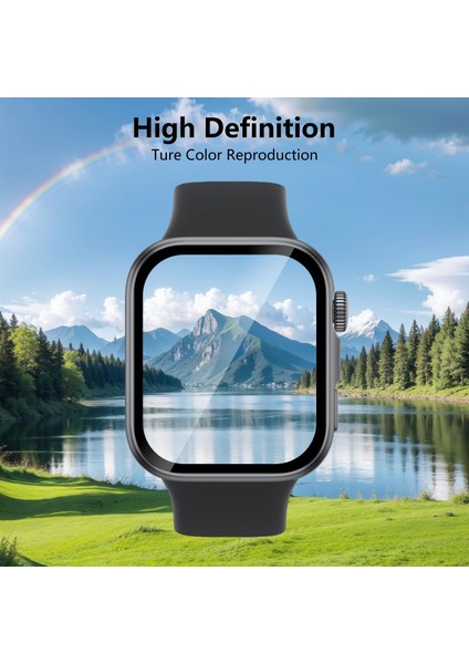 Huawei Watch Fit 4 Ekran Koruyucu Film Tam Kaplayan Kavisli Siyah Çerçeveli Ultra Ince Ppm Film Pet